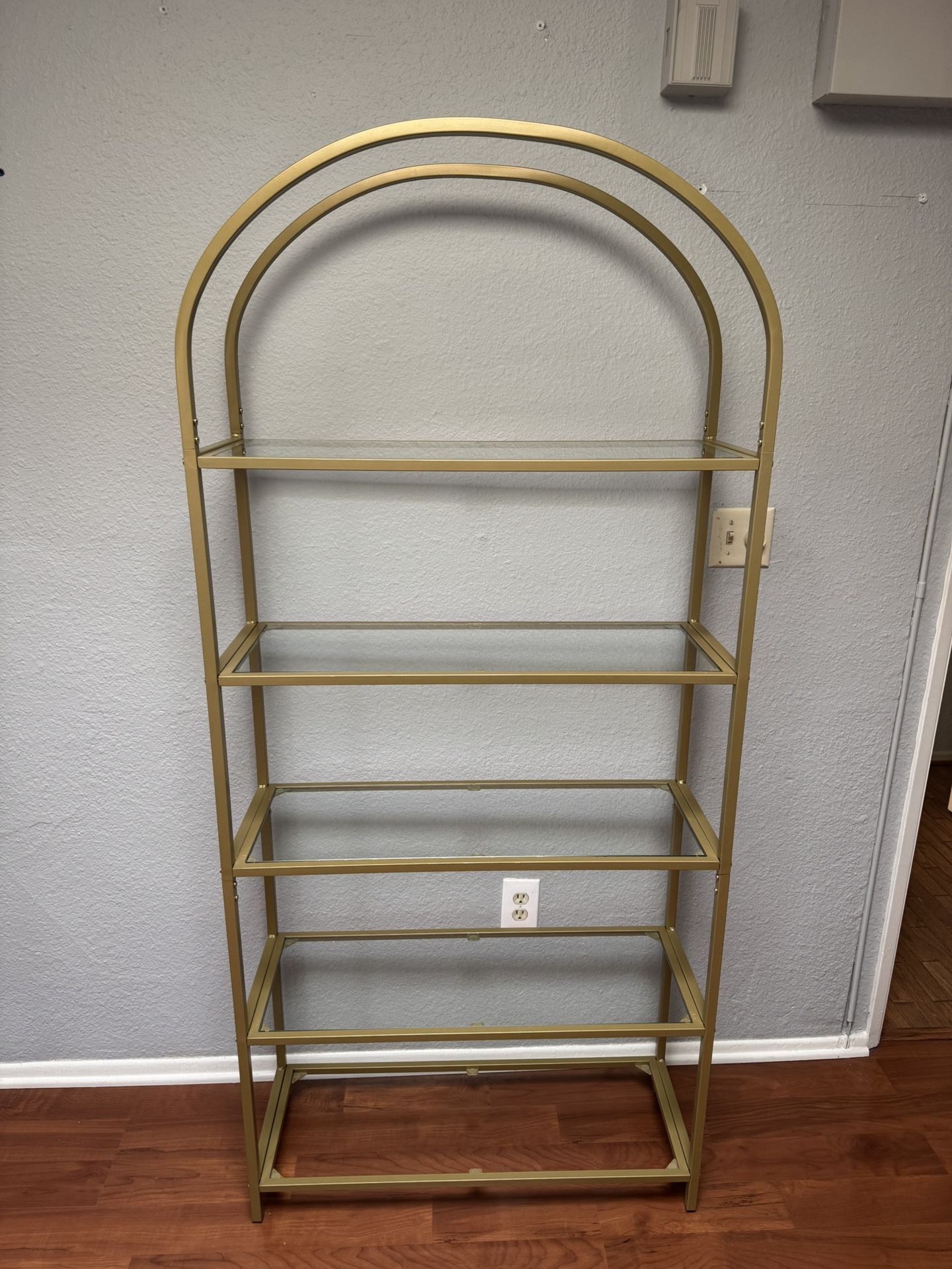Gold Arched Bookshelve