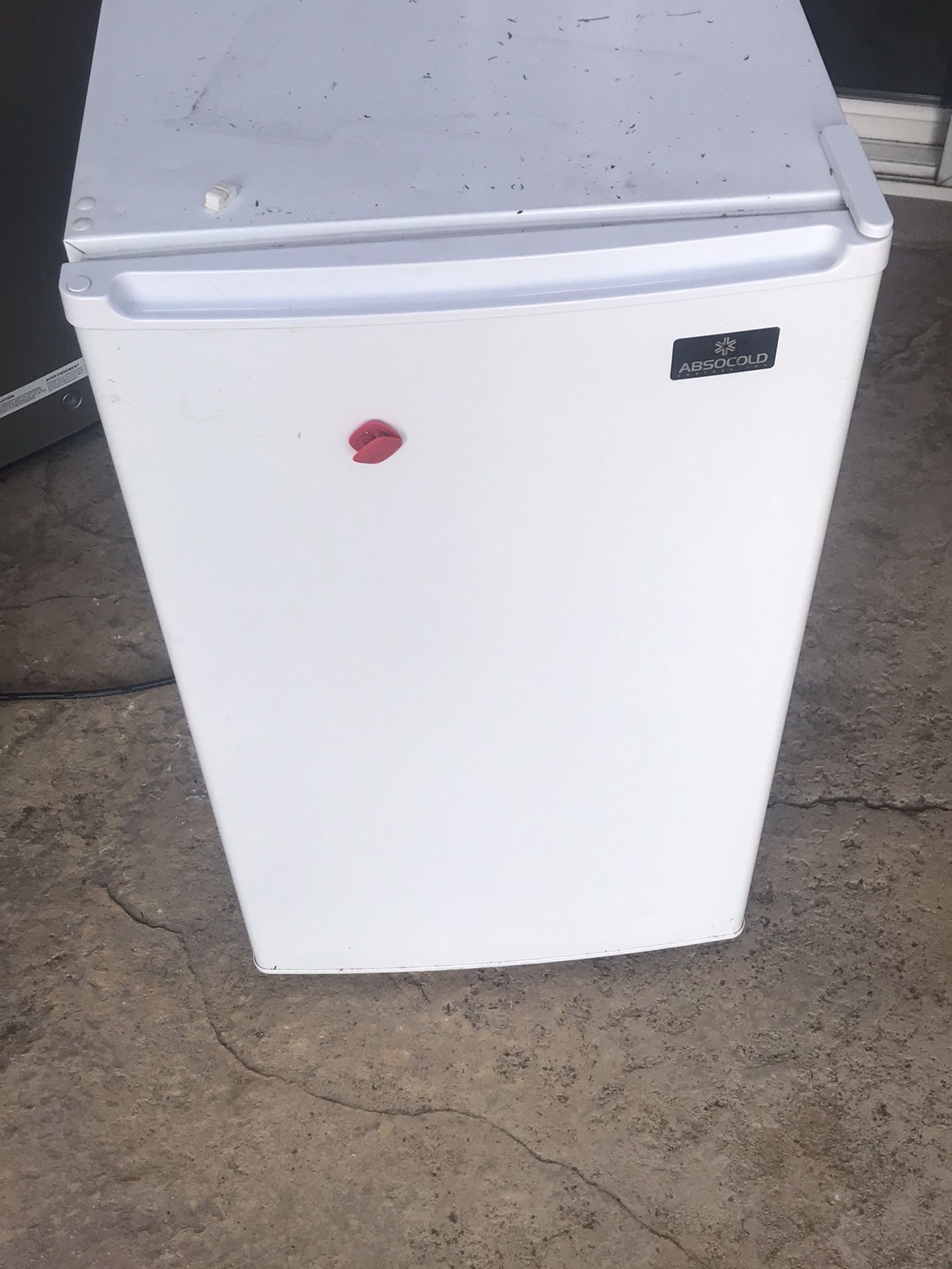 Free mini fridge worked until small hole was punctured in the freezer