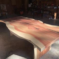 Stunning Redwood Dining Table. Live Edge Beauty. Free Delivery This Week 