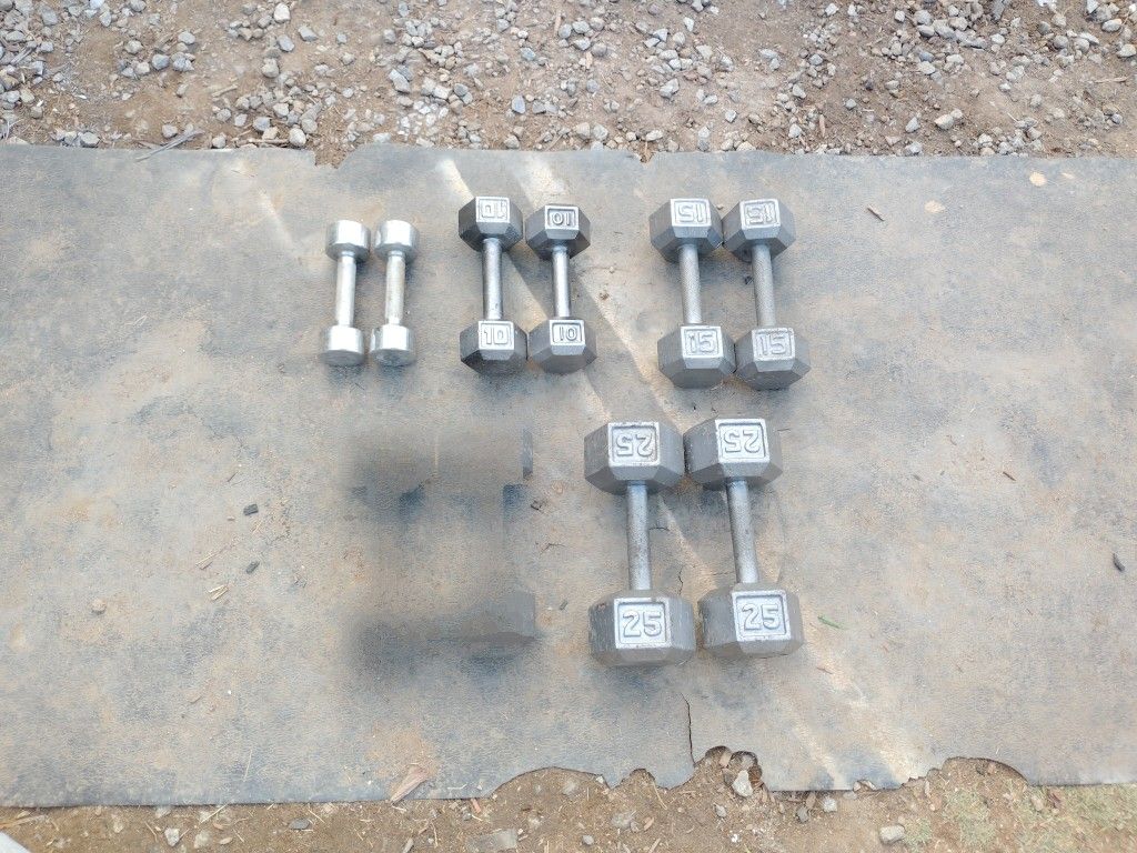 Hex Dumbbells 5-25lb