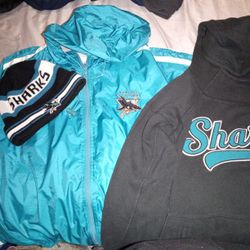 Sharks Jacket , Hooded Sweater And Beanie 