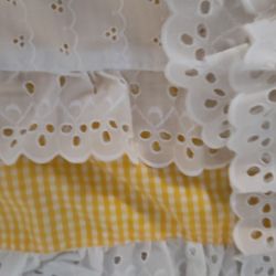 Yellow And White Baby Blanket 