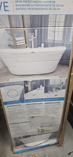 BRAND NEW 60" OVE FREESTANDING TUB