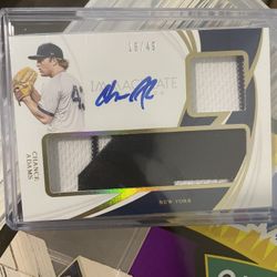 Yankees Chance Adams RPA 2 Color Pin Stripe Patch