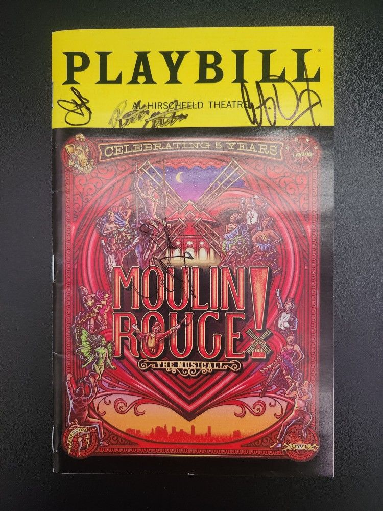 Moulin Rouge! 5th Yr Anniversary Signed Broadway Playbill 