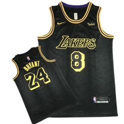 Los Angeles Lakers 8 & 24 Kobe Bryant Jersey Black M-L