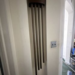 Vintage Mid-Century Tubular Brass Door Chime – Long Bell Wall Mount – 4 Tube – Classic MCM Sound  (church Bell Like Sound)
