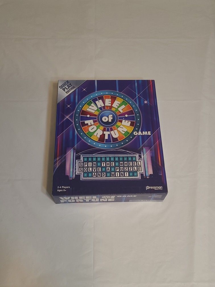 Quick Play Edition Wheel of Fortune Board Game- New in Box