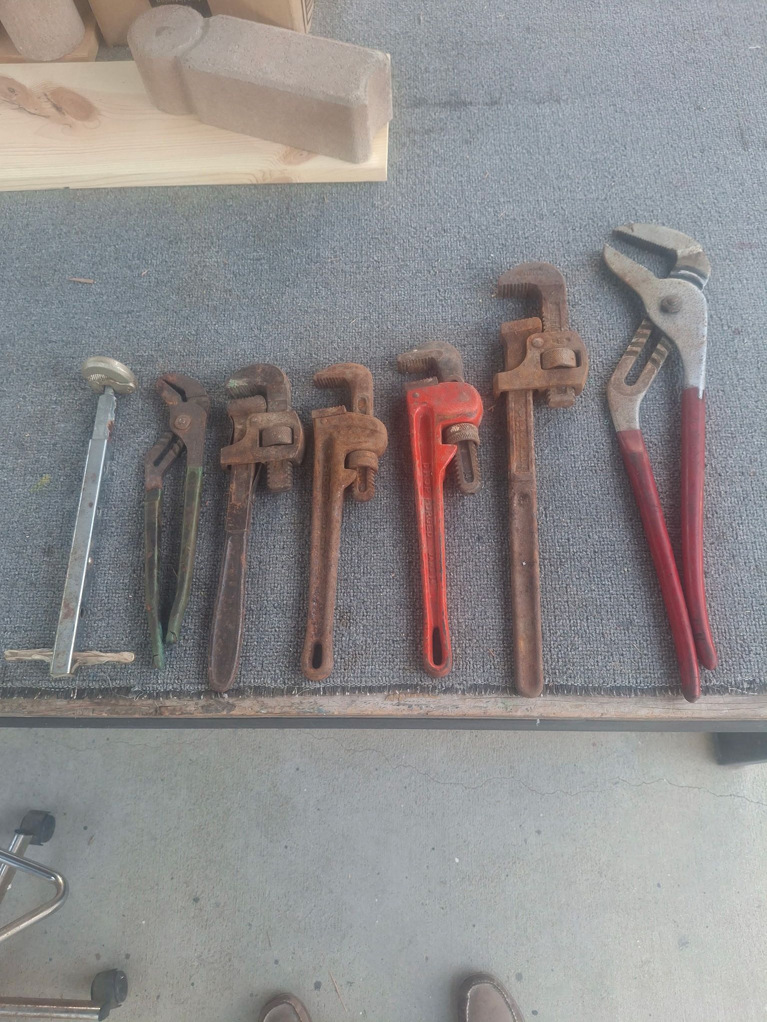 Pipe Wrenches And Slip Joint Pliers