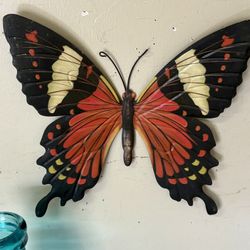 Metal Butterfly Outdoor Decor 14x12
