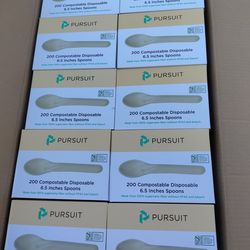 Pursuit compostable spoons 6.5 2000 pcs