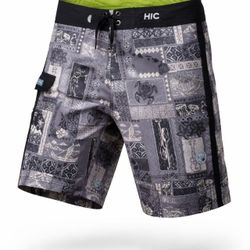 HIC Hawaiian Tribal Board Shorts Men’s 36 Surf Swim Trunks