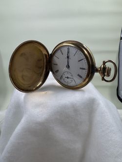 Elgin Hunter Case Gold-Tone Pocket Watch