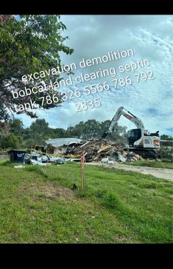 Excavation demolition bobcat