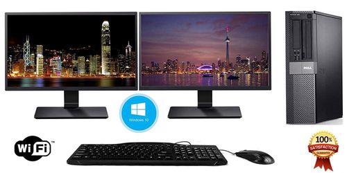 Dual 20"Flatscreen Complete Desktop Business or Work from home ready