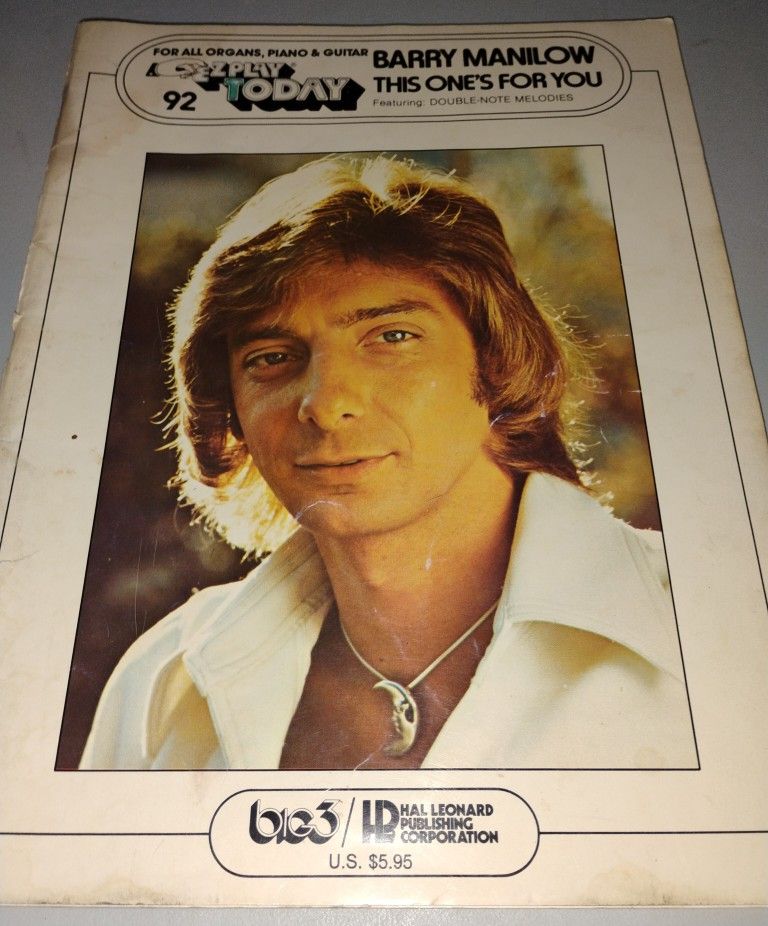 Barry Manilow Sheet Music Book