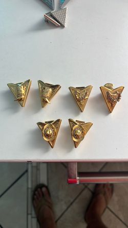 Vintage western collar tips gold tone