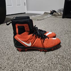Nike Force Savage Pro TD Mens 12 Orange Black Football Cleats High Top