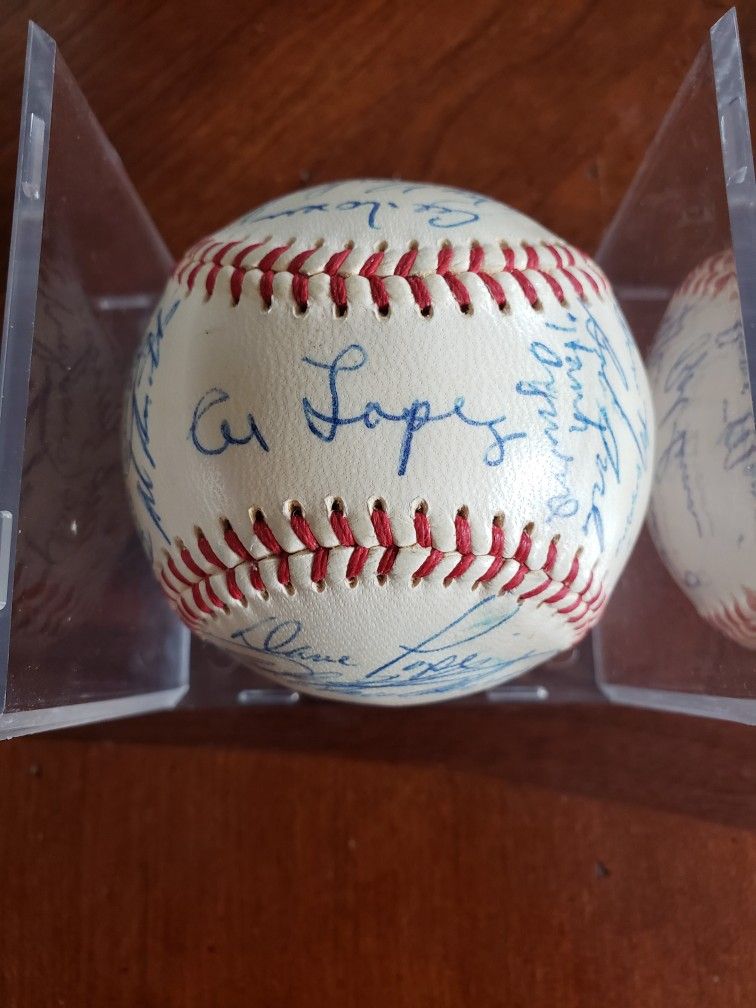1956-59 Cleveland Indians 30 Autographs Team Baseball Feller Lemon Wynn COA