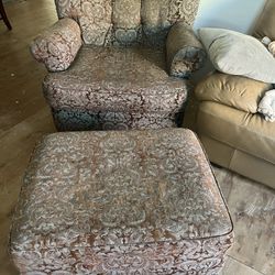Chair with ottoman