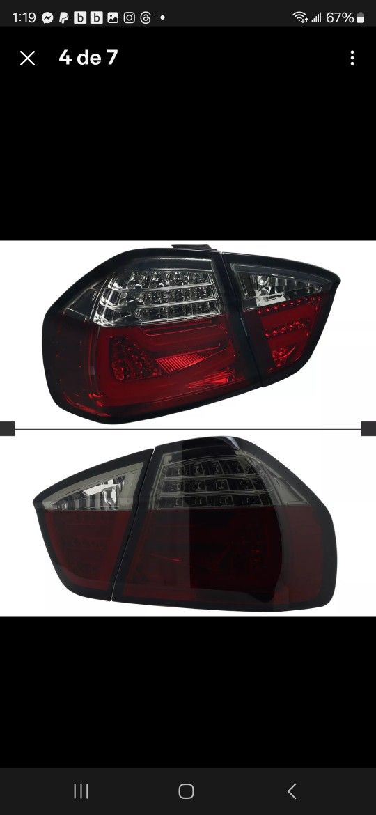 Red/Smoke Tail Lights Fits 2005-2008 BMW E90 325i 328i 4Dr Sedan LED Lamps L+R Tail Lights New In Box Never Installed $150