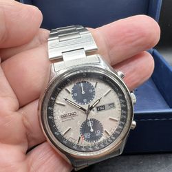 Authentic Seiko Automatic Panda Chronograph From 1970s - Boxed Set