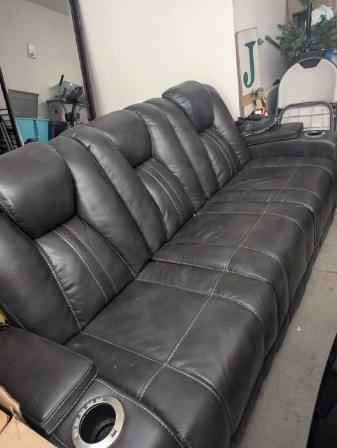 Leather Espresso Sofa