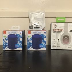 Bluetooth Headphones + Speakers Bundle – $60  (Like New)