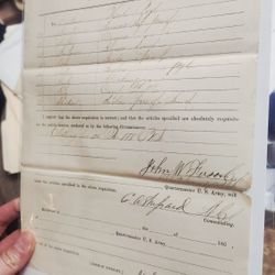 1865 Civil War Document 173rd Ohio