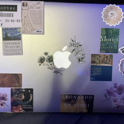 Silver MacBook Air And Custom Case Bundle