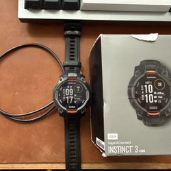 Garmin Instinct 3 Solar 45 mm – Lightly Used Rugged GPS Smartwatch