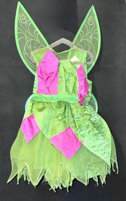 Costume “Tinker Bell Fairy”  with Wings Child Size Small 4/6X