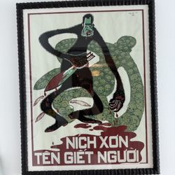 Vietnamese Framed Propaganda Poster With President Nixon 2/3