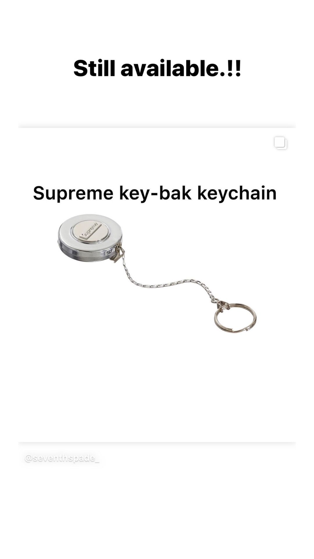 Supreme key-bak keychain