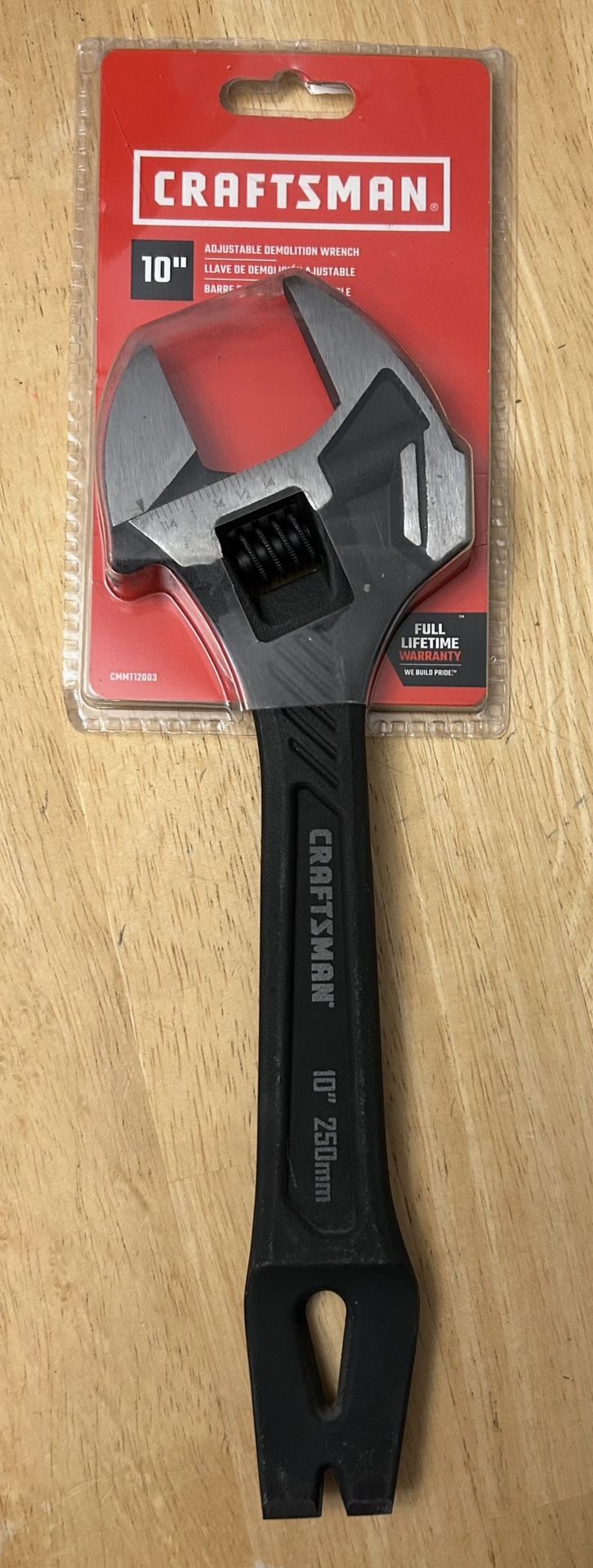 CRAFTSMAN Adjustable Wrench 10-Inch Demolition CMMT12003 Brand NEW Sealed