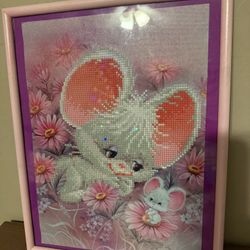 Mouse Diamond Art With Frame 