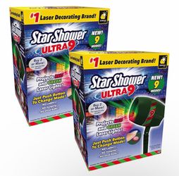 Christmas Set of 3 Star Shower Ultra 9 Laser Light