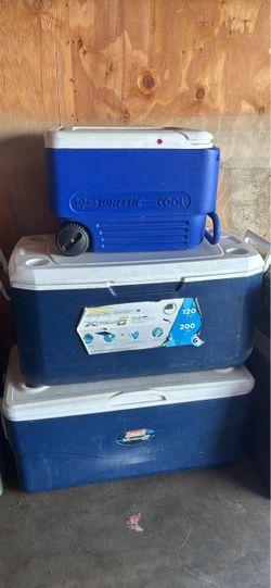 3 coolers + air pump