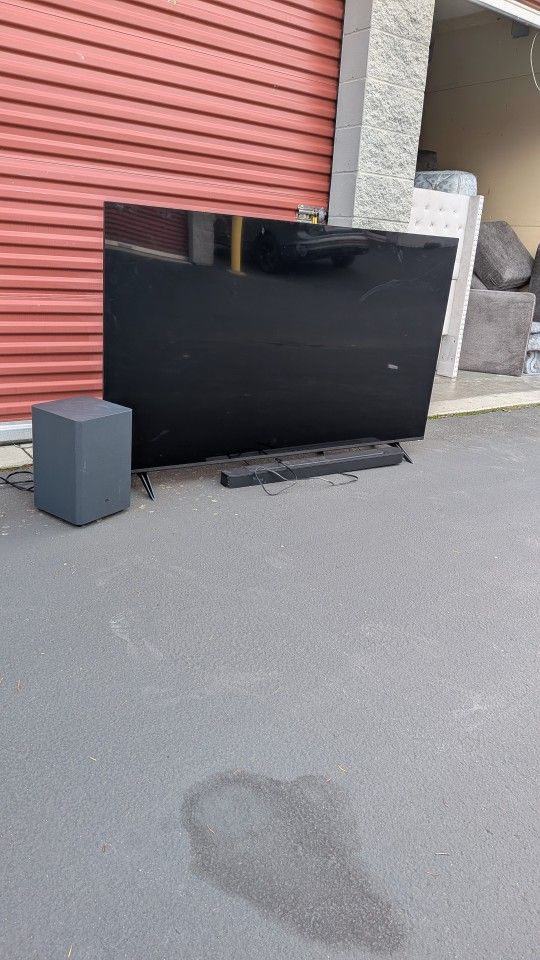 75 Inch Smart Tv And 2.1 JBL Sound bar Used As New 