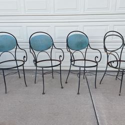 MCM Vintage Metal Bistro Garden 4 Chairs 💚 7th St/Thunderbird 