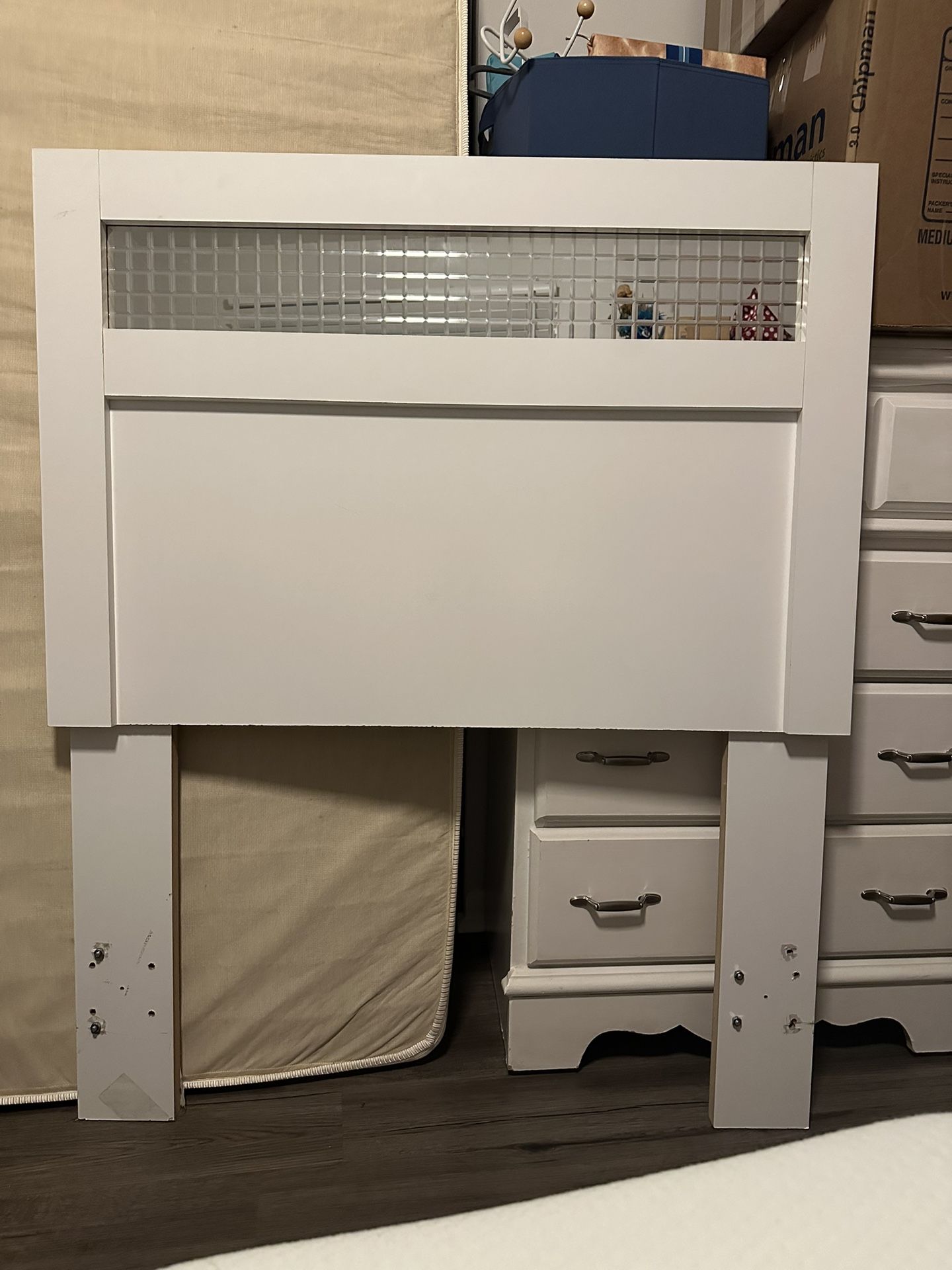 White Twin Headboard