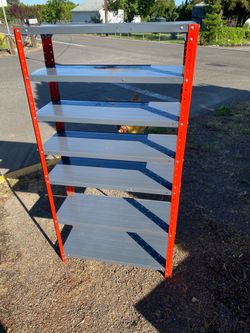 Adjustable steel shelving