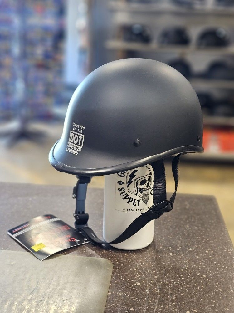Switchback Polo Motorcycle Helmet In Matte & Gloss Black