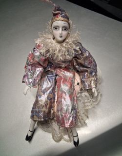 Vintage Harlequin Clown Dolls