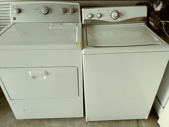 Washer and gas dryer they both work great clean inside and out