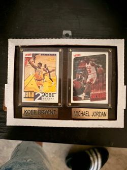 Kobe and MJ framed vintage sports card