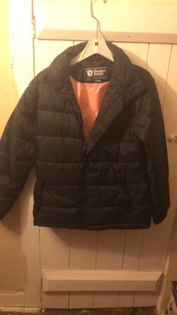 Double down black lg puff winter coat