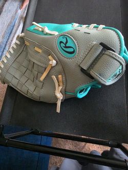 Rawlings Baseball Glove Gray and Teal
