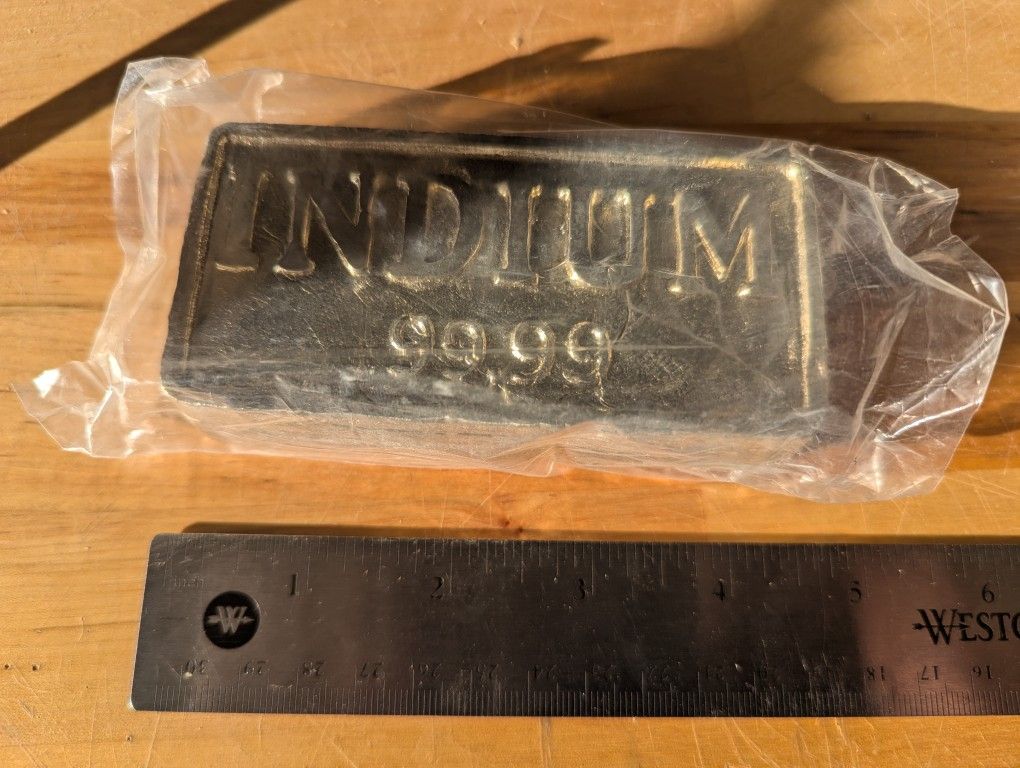 99.99% Pure Indium, 1 Kg