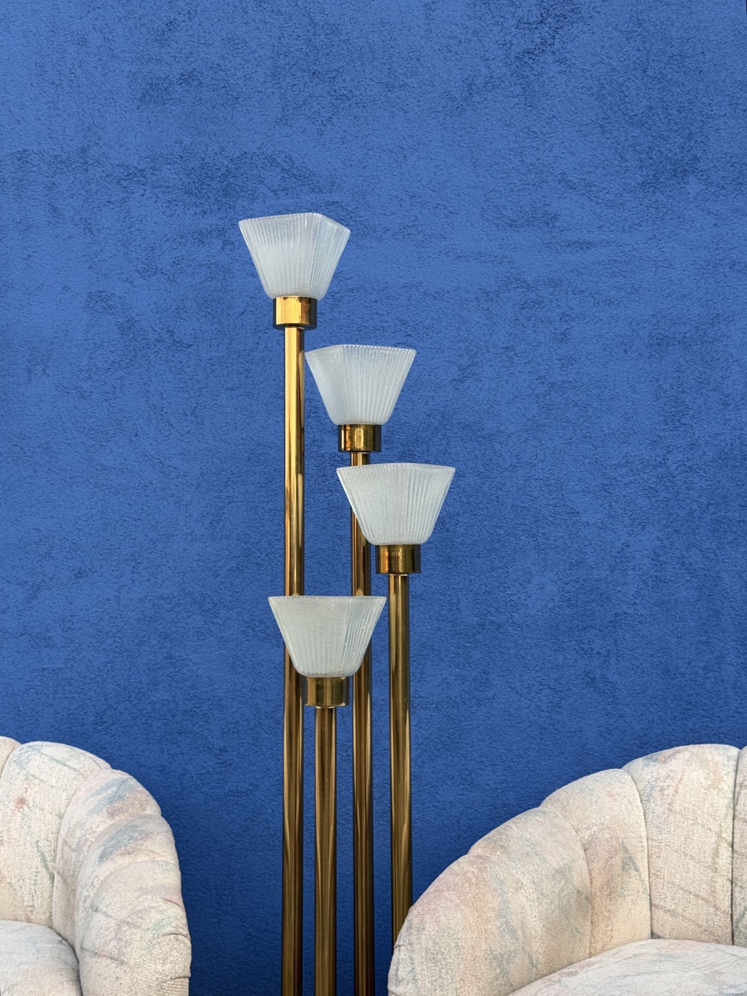 Vintage brass waterfall lamp